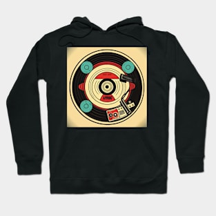 Vintage Record Player Turntable Vinyl Hoodie